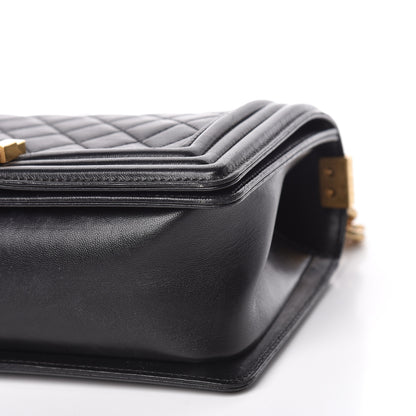 Chanel Lambskin Quilted Medium Boy Flap Black 9 of 21