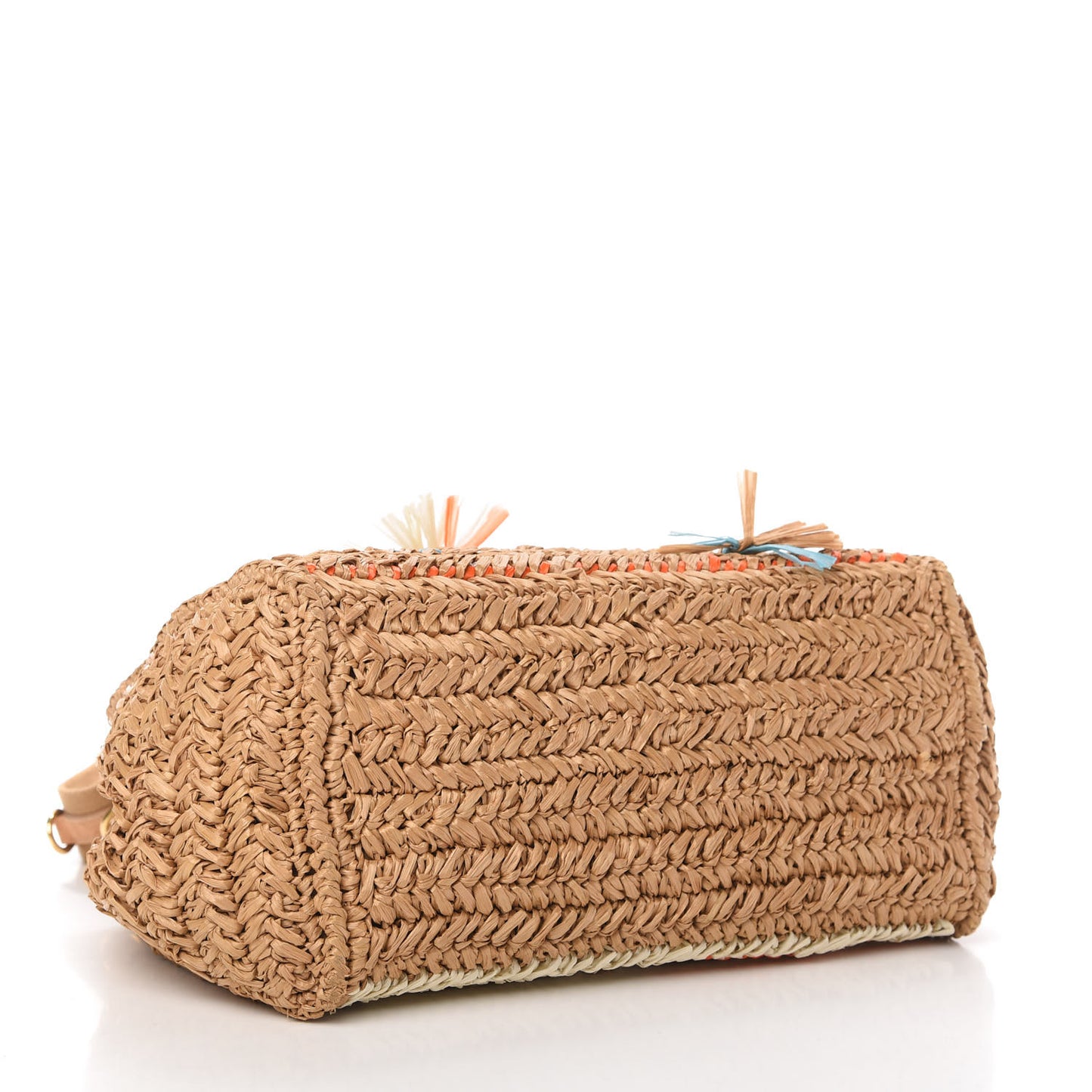 Raffia Woven Tote Naturale Caramel