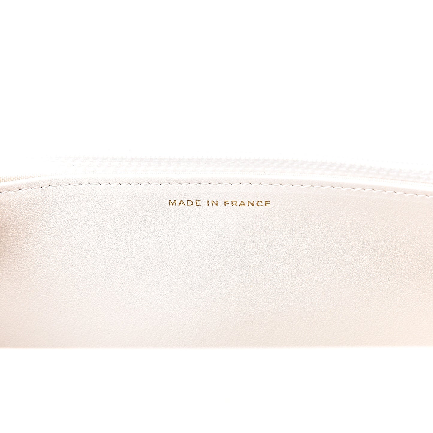 Caviar Chevron Boy Wallet On Chain WOC White