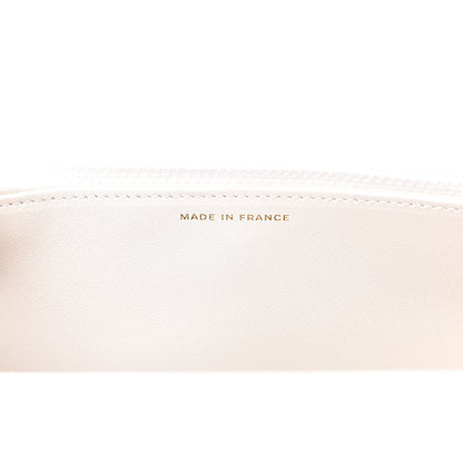 Chanel Caviar Chevron Boy Wallet On Chain WOC White 6 of 10