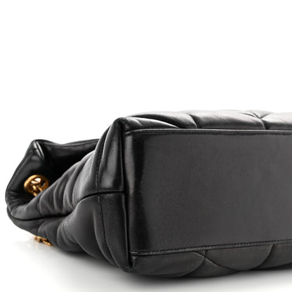 Saint Laurent Lambskin Quilted Small Loulou Puffer Monogram Chain Satchel Black 8 of 9