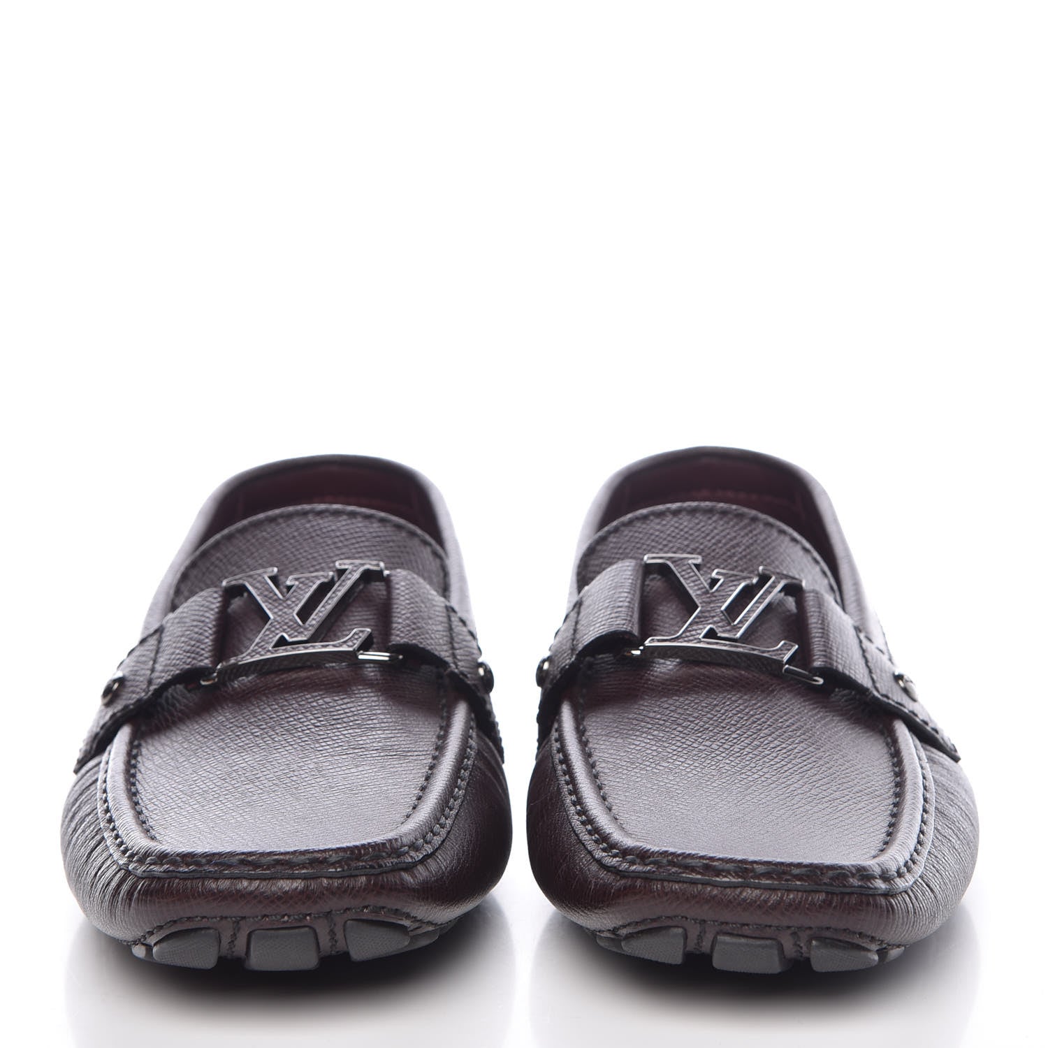 Louis Vuitton Taiga Monte Carlo Moccasin Loafers 8 Grizzli 2 of 11