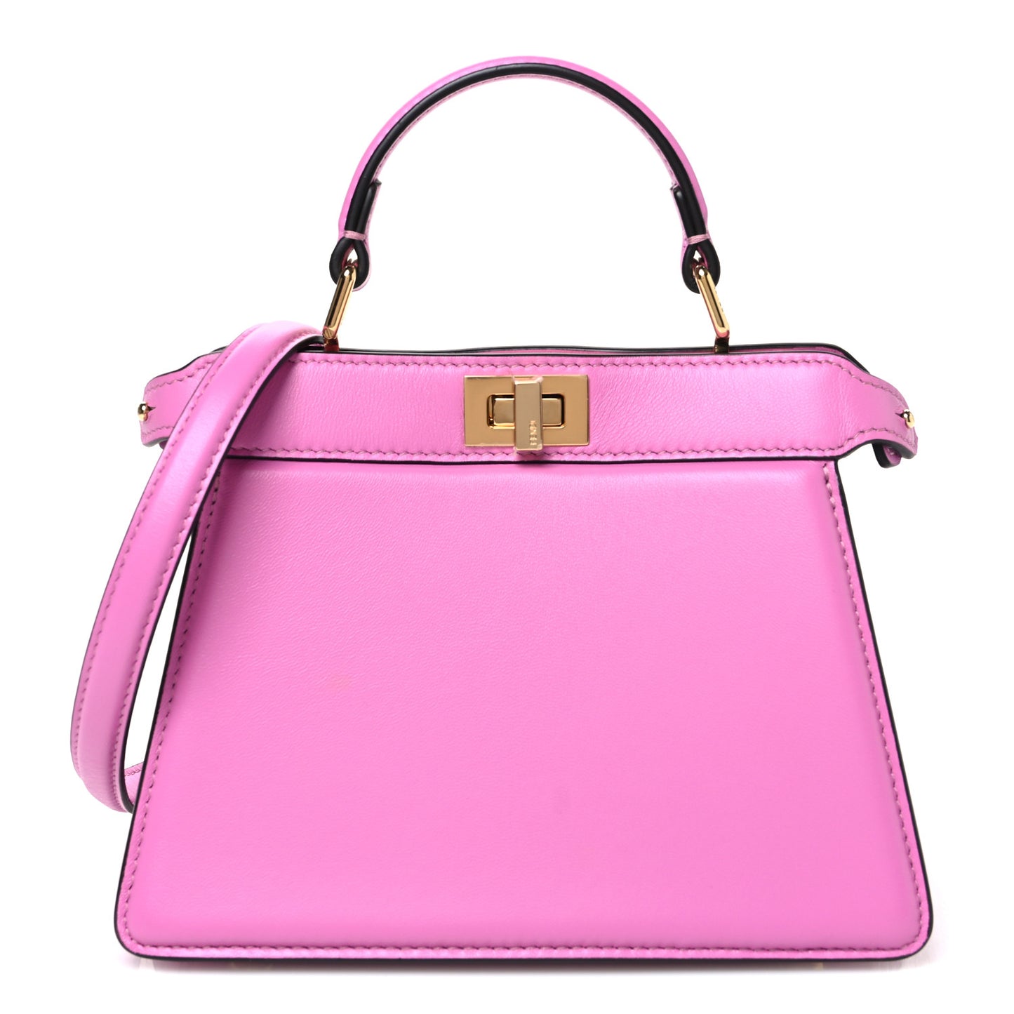 Shiny Nappa Petite Peekaboo I SEE U Satchel Rosa