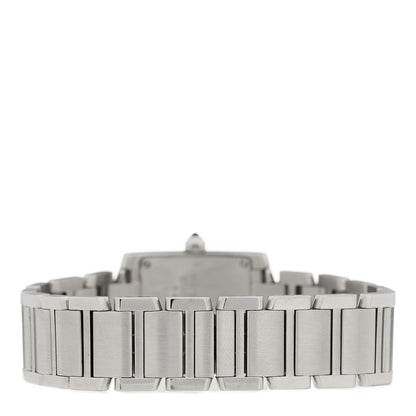 Cartier Stainless Steel Diamond Bezel 20mm Tank Francaise Quartz Watch 3 of 4