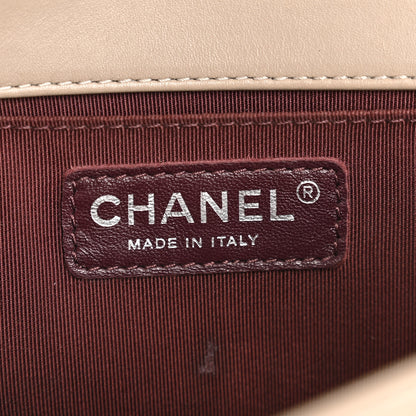 Chanel Calfskin Chevron Quilted Small Boy Flap Dark Beige 6 of 14
