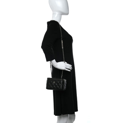 Chanel Caviar Quilted Small Tiny CC Vanity Case With Chain Black 2 of 9