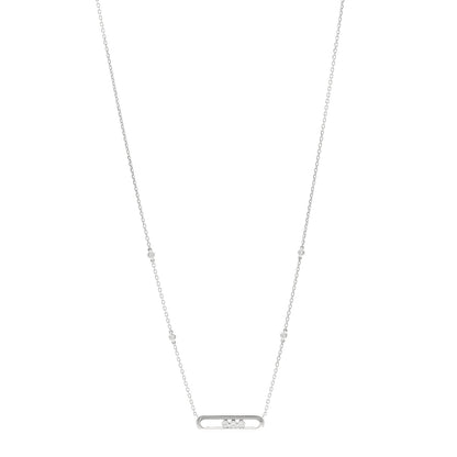 Messika 18K White Gold Diamond Baby Move Necklace 1 of 5