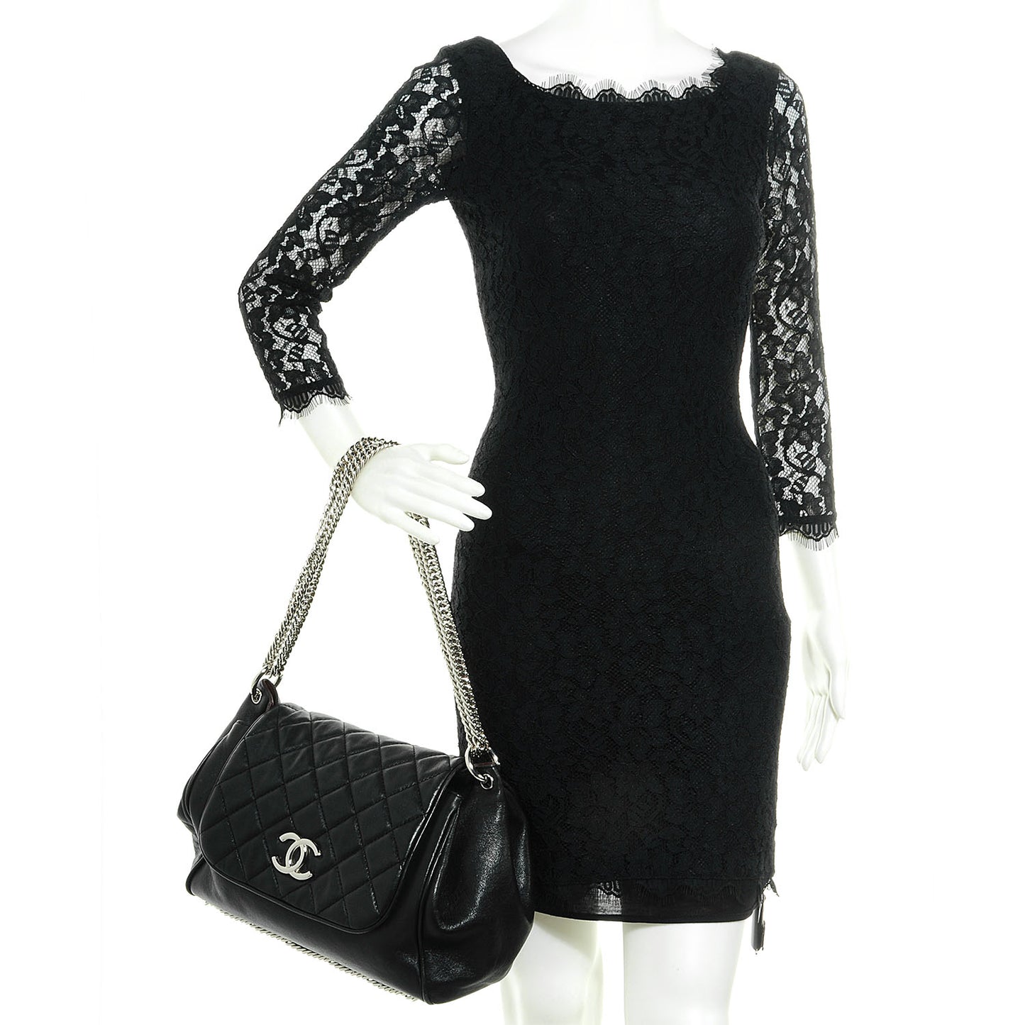 Lambskin Accordion Flap Black