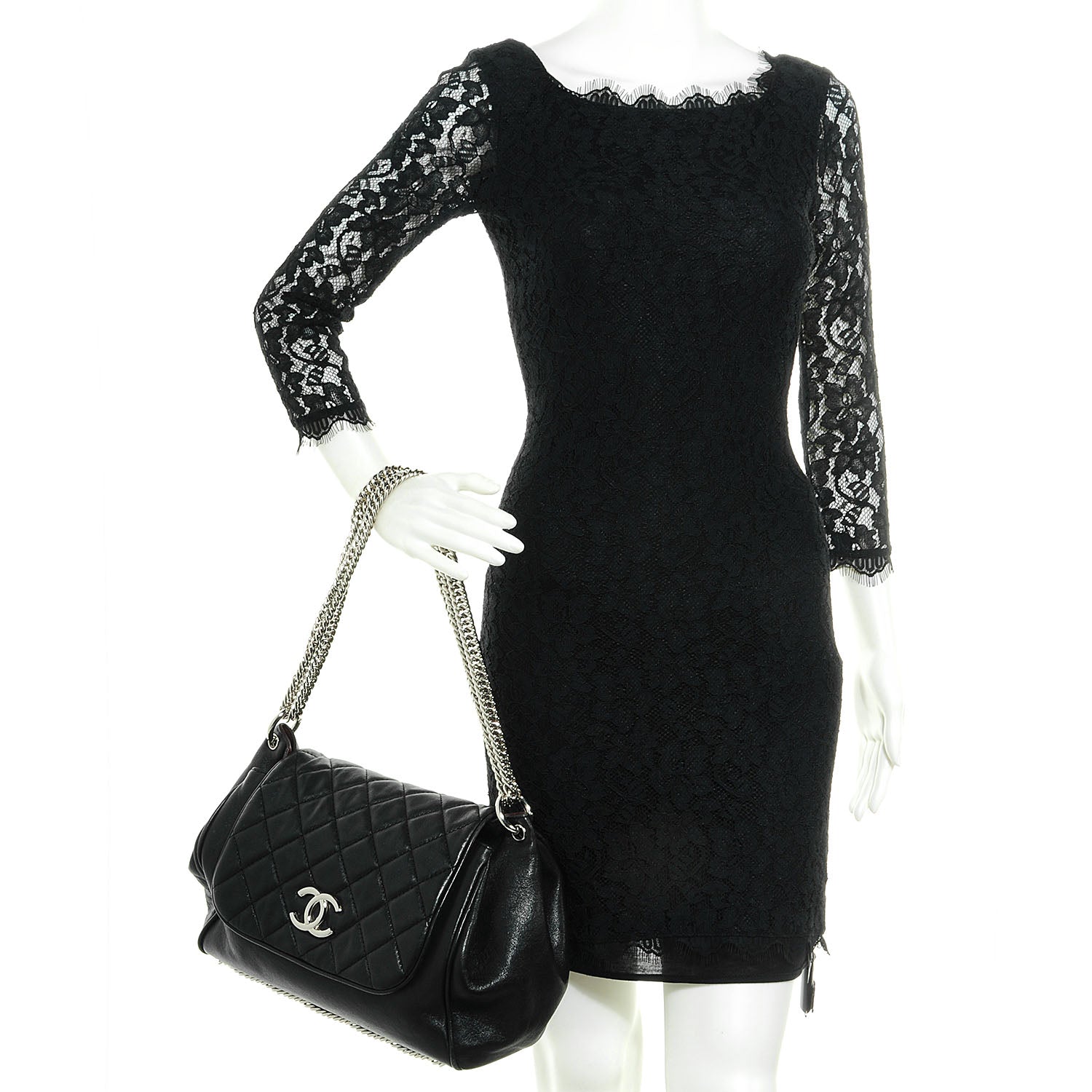 Chanel Lambskin Accordion Flap Black 2 of 7