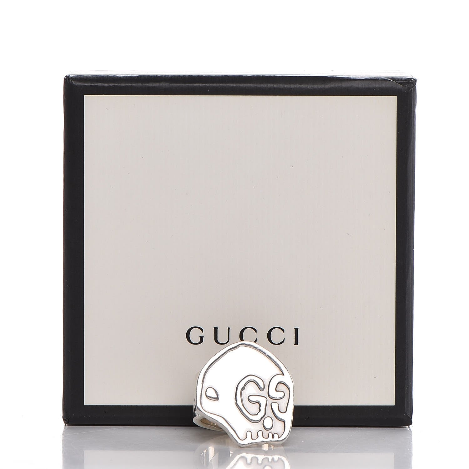 Gucci Sterling Silver GucciGhost Hamlet Skull Ring 7 7 of 7