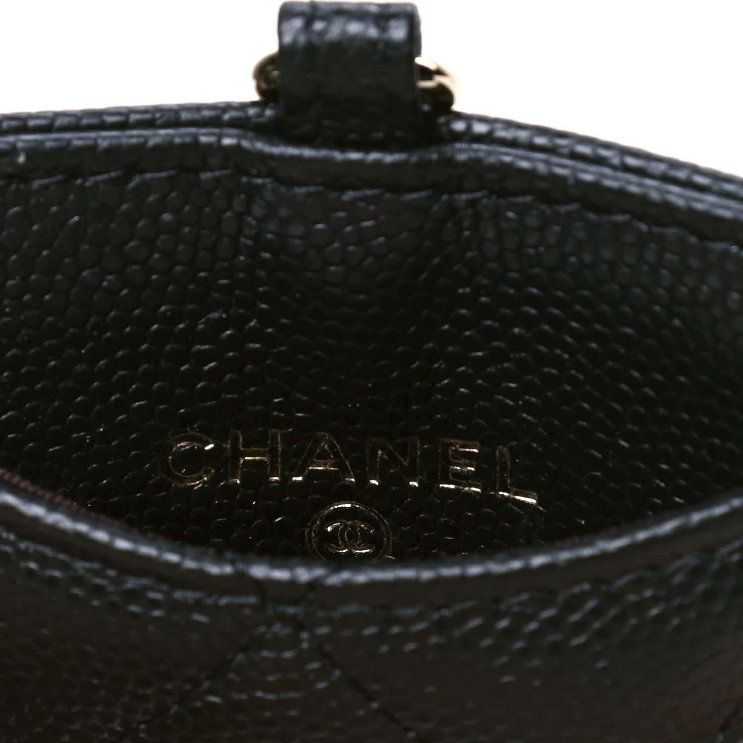 Chanel Caviar Quilted Card Holder On Chain Black 4 of 4