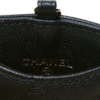 Chanel Caviar Quilted Card Holder On Chain Black 4 of 4