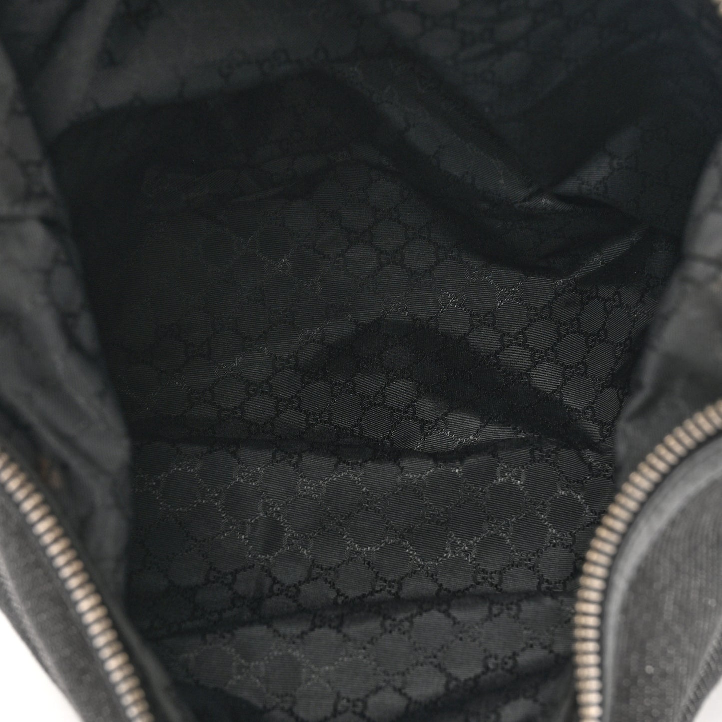 Denim Web Medium Hobo Black