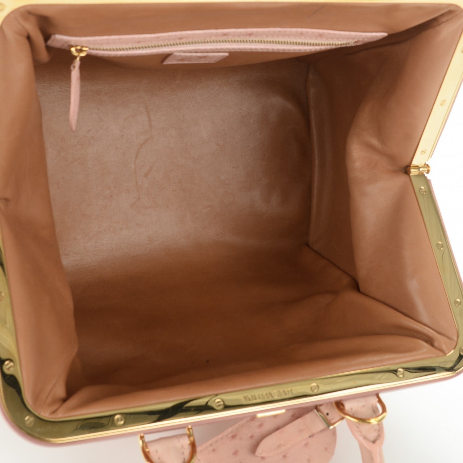 Louis Vuitton Ostrich Frame Speedy Pink 5 of 7