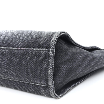 Chanel Woven Straw Raffia Small Deauville Tote Charcoal 10 of 13