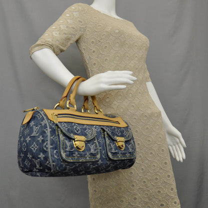 Louis Vuitton Monogram Denim Neo Speedy Blue 2 of 10