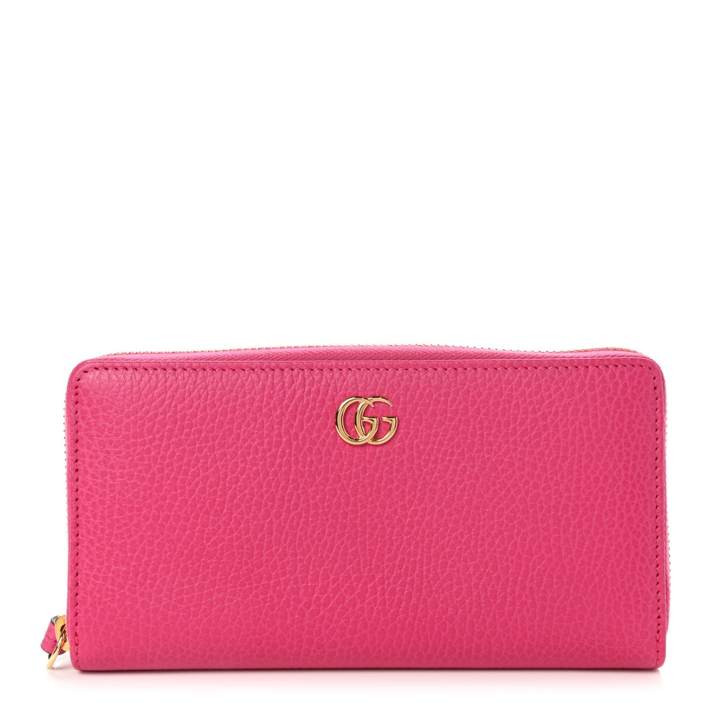 Dollar Calfskin GG Marmont Zip Around Wallet Box Pink