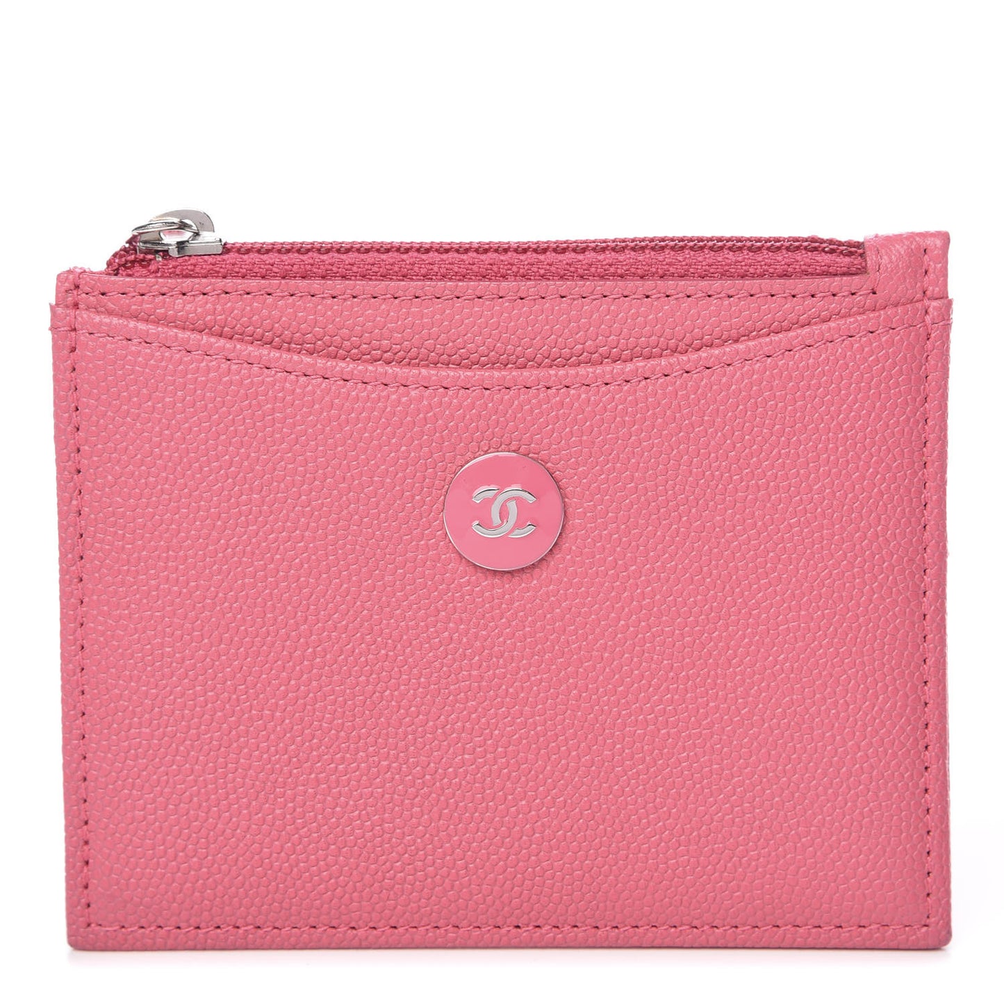 Caviar CC Zip Card Holder Pink