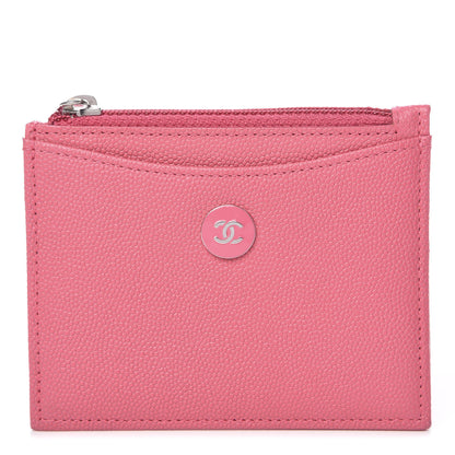Chanel Caviar CC Zip Card Holder Pink 1 of 7