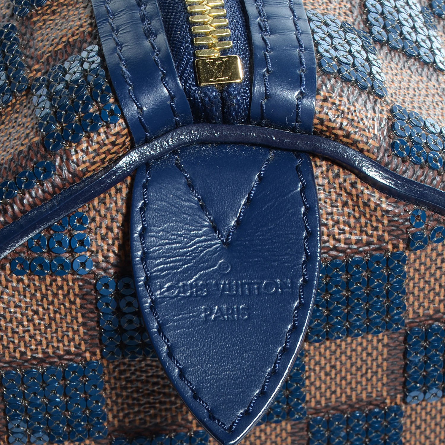 Louis Vuitton Damier Paillettes Speedy 30 Blue 5 of 8