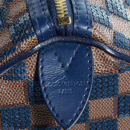 Louis Vuitton Damier Paillettes Speedy 30 Blue 5 of 8