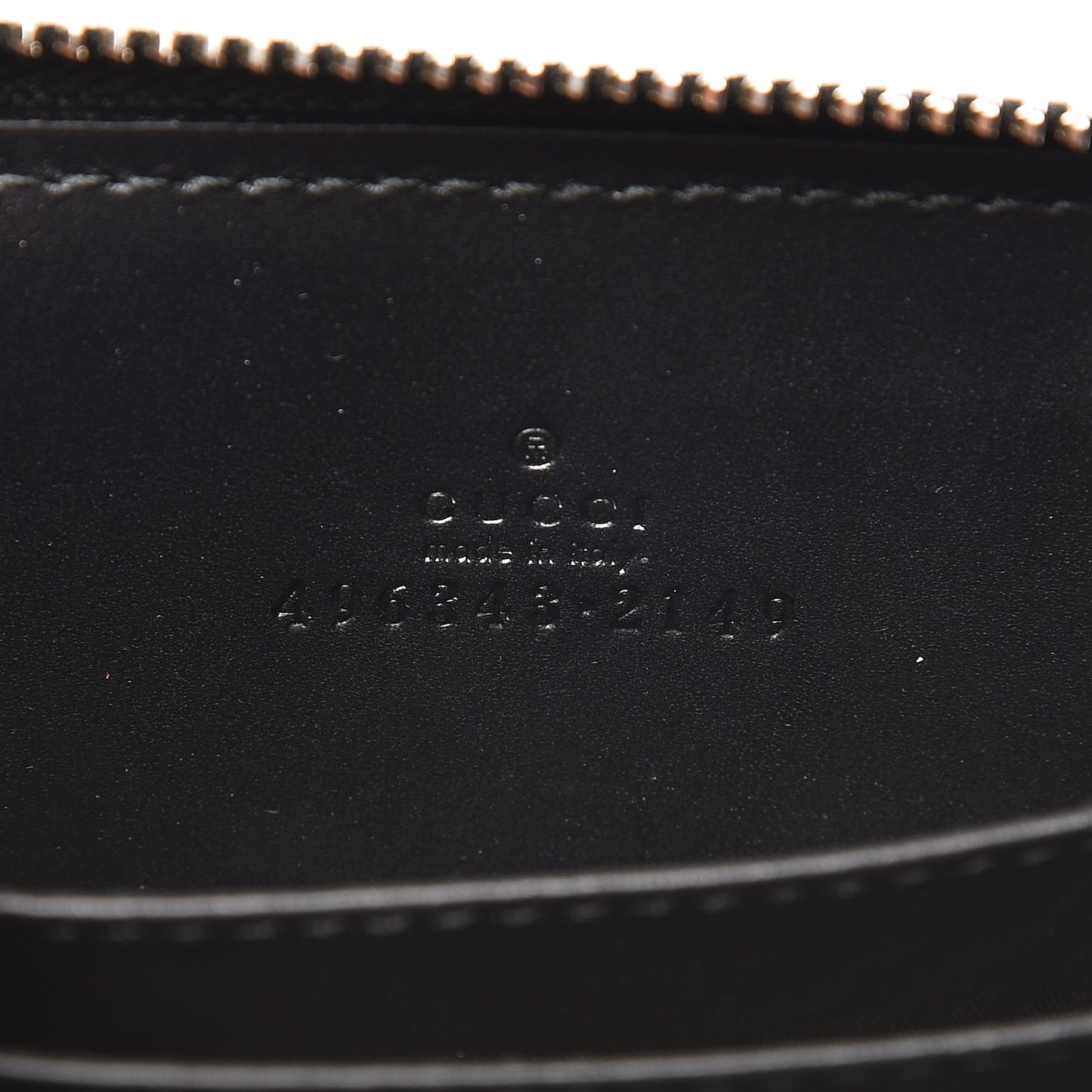 GG Supreme Monogram Night Courrier Embroidered Zip Around Card Case