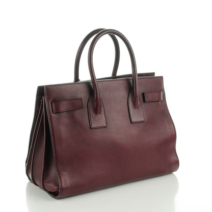 Saint Laurent Calfskin Small Sac De Jour Bordeaux 3 of 7