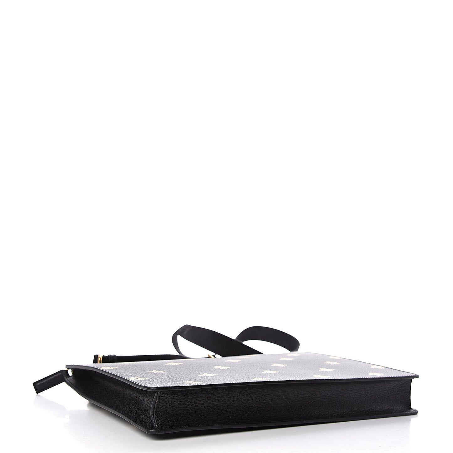 Grained Calfskin Bee Star Messenger Black