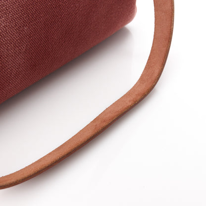 Hermes Toile Calfskin Herbag 39 GM Rouge H 19 of 20