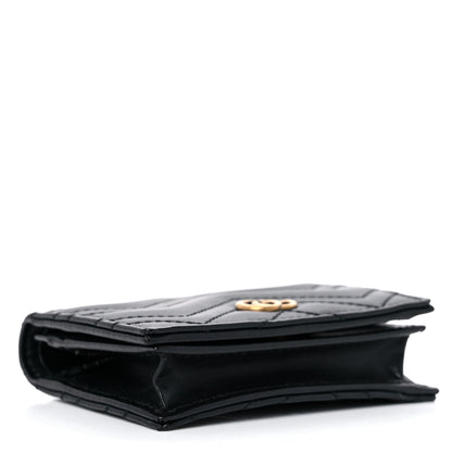 Gucci Calfskin Matelasse GG Marmont Card Case Wallet Black 4 of 10