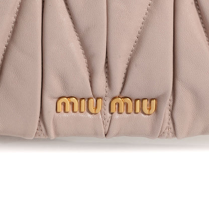 Miu Miu Nappa Matelasse Clutch Cipria 9 of 9