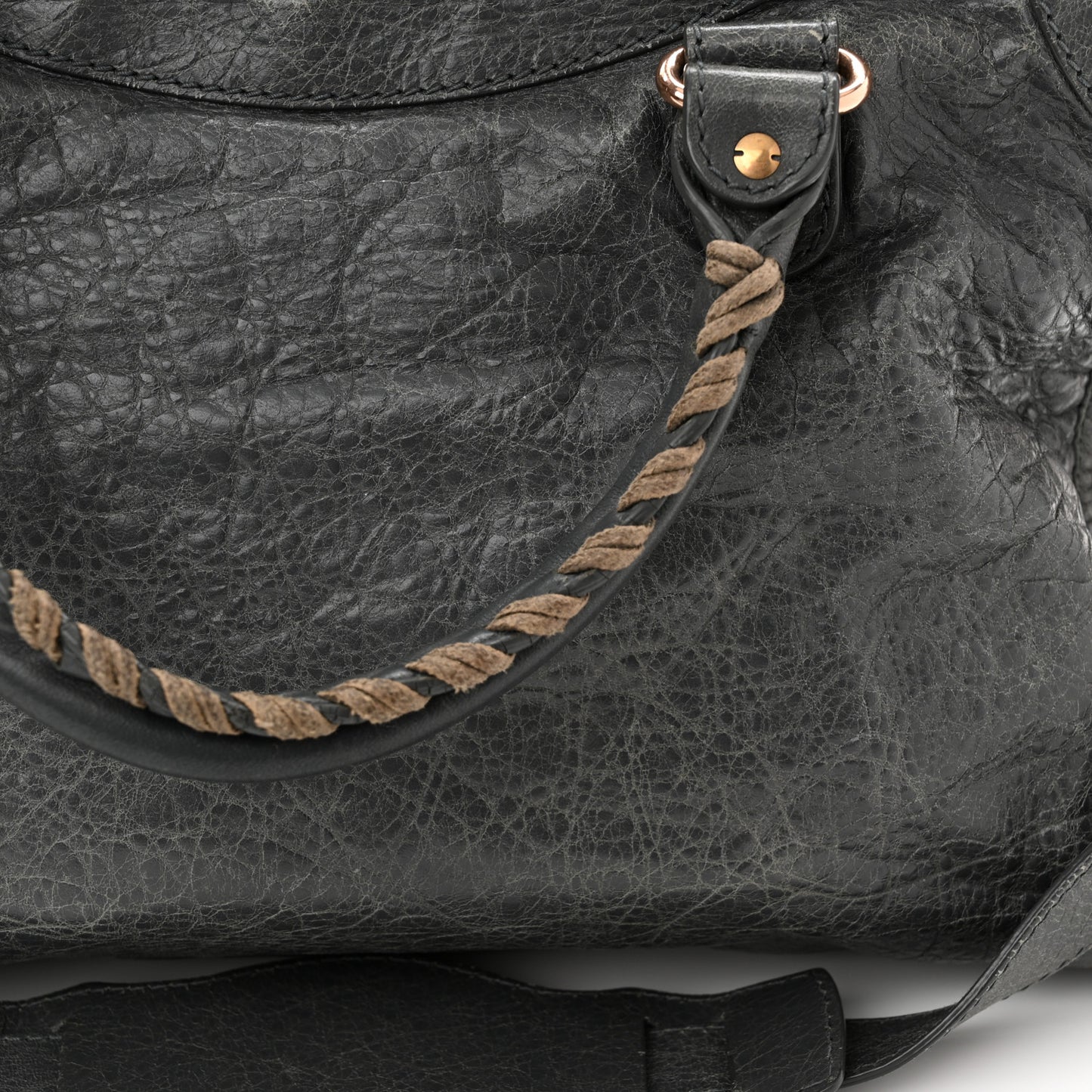 Agneau Giant 12 Rose Gold Hardware City Gris Tarmac Malachite