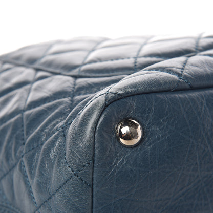 Chanel Aged Calfskin Quilted Large Cotton Club Tote Blue 15 of 20