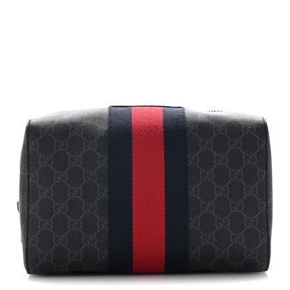 Gucci GG Supreme Monogram Web Toiletry Case Black Grey 1 of 8