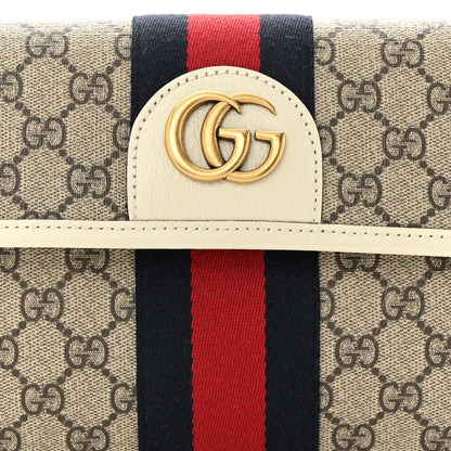Gucci GG Supreme Monogram Web Small Ophidia Belt Bag 90 36 Beige Ebony White 8 of 11