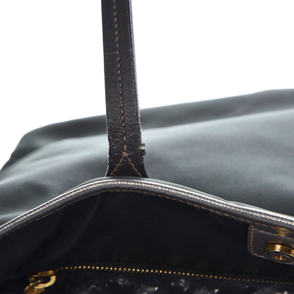 Prada Tessuto Nylon Saffiano Tote Green 10 of 15
