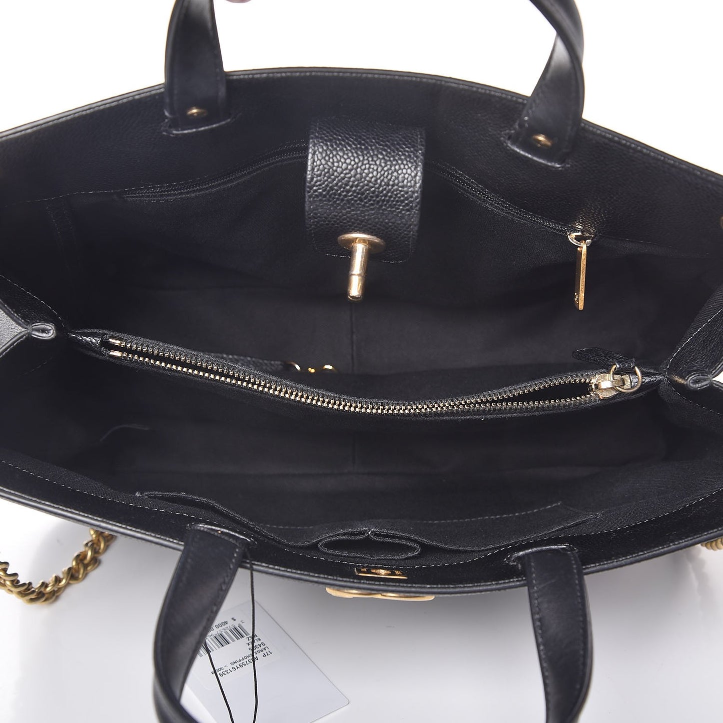 Caviar Large Shopping Tote Black