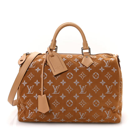 Louis Vuitton Nubuck Calf Monogram Speedy P9 Bandouliere 40 Camel 1 of 12