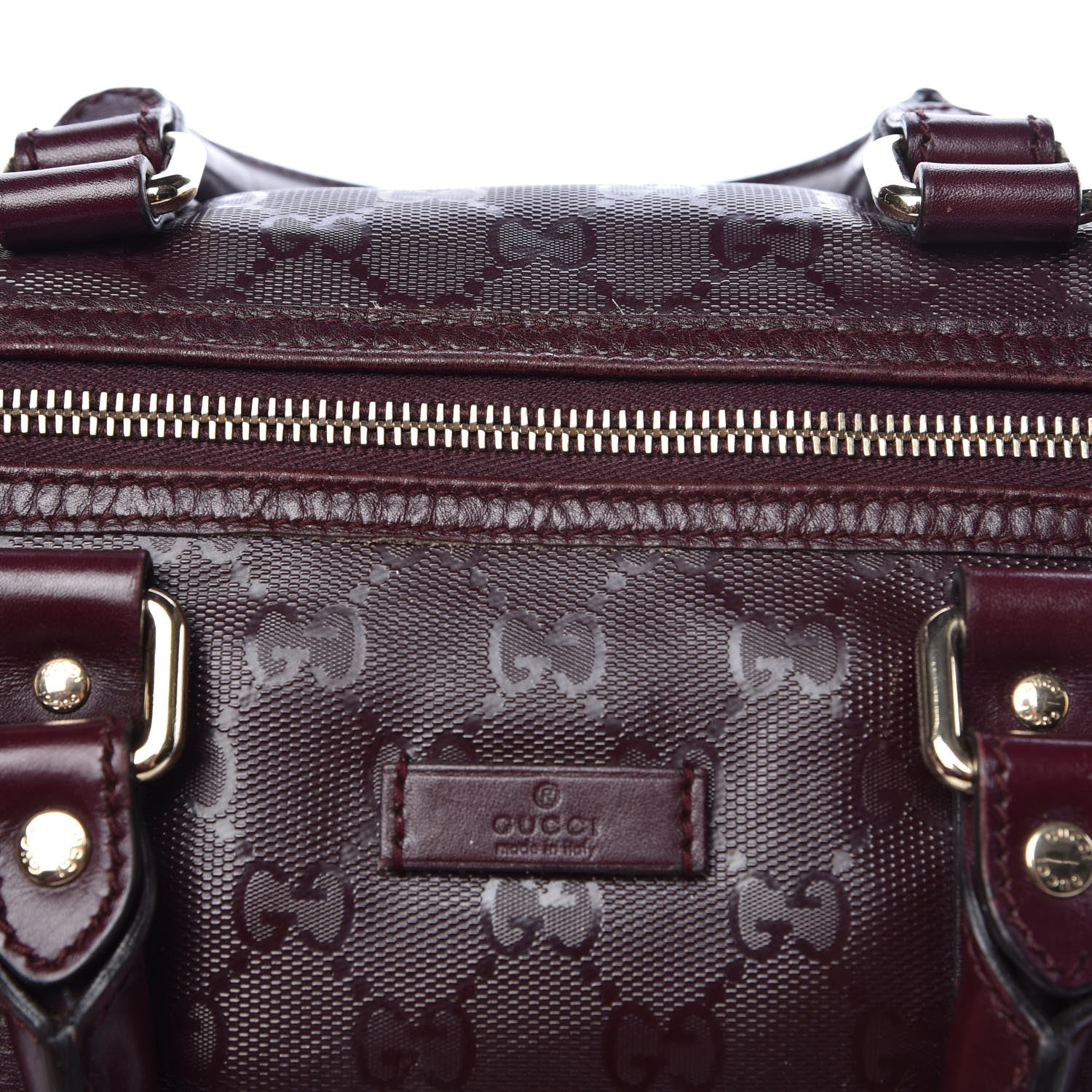 Gucci Imprime Monogram Medium Joy Boston Bordeaux 14 of 26