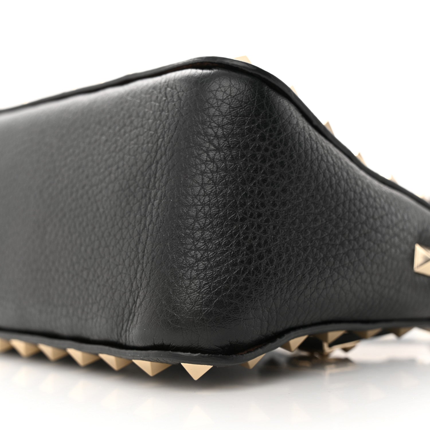 Valentino Garavani Pebbled Calfskin Small Rockstud Flip Lock Shoulder Bag Black 8 of 12