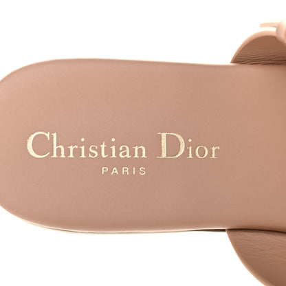 Christian Dior Calfskin D-Dior Slide Sandals 40 Rose De Vents 7 of 8