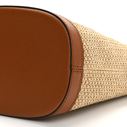 Louis Vuitton Kitted Raffia Petit Bucket Caramel 10 of 10