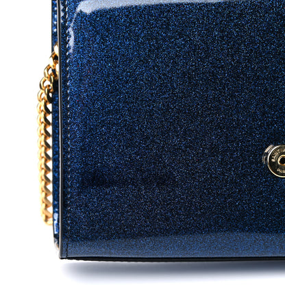 Saint Laurent Glitter Patent Small Monogram Kate Satchel Cobalt 13 of 16