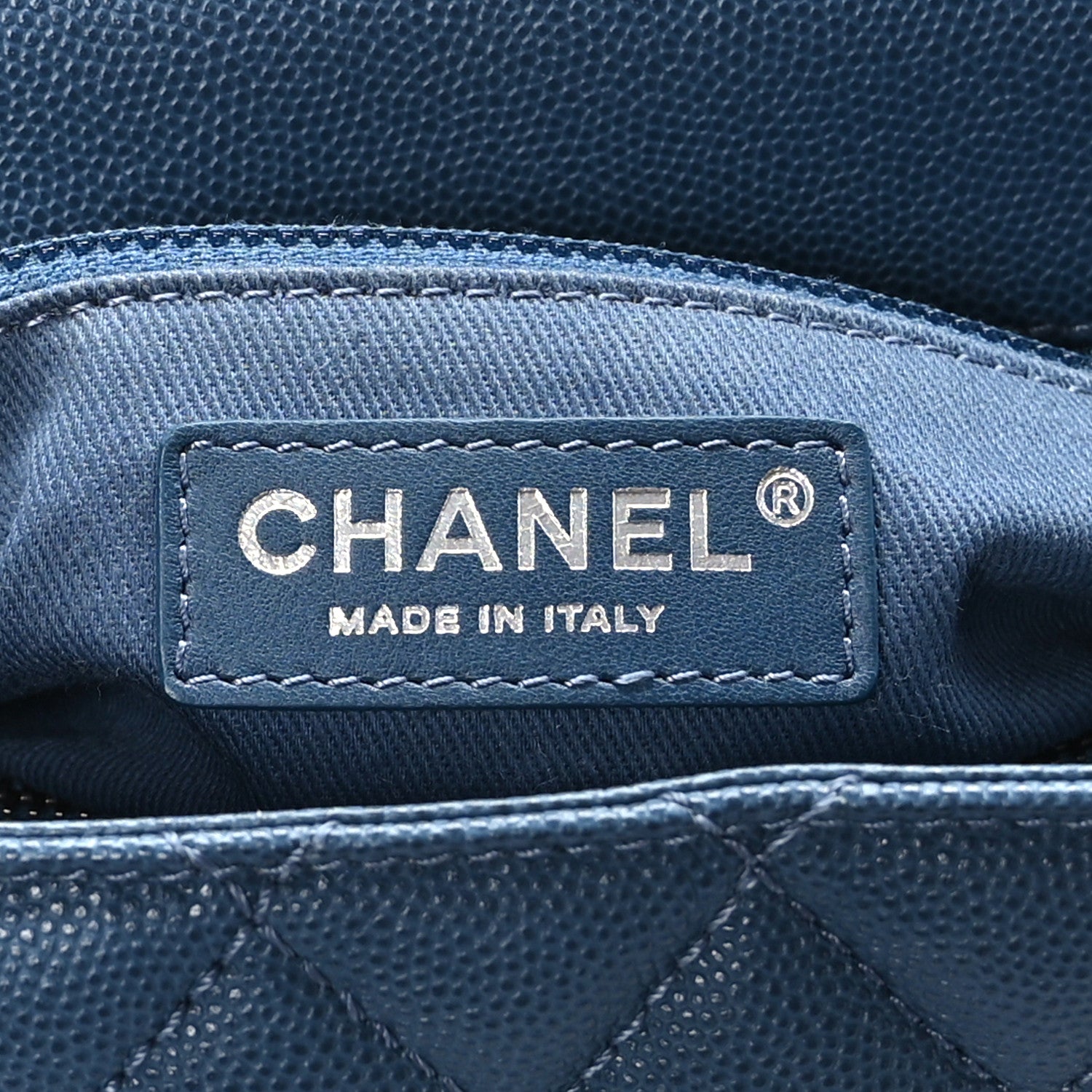 Chanel Caviar Quilted Small Coco Handle Flap Blue 6 of 9