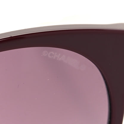 Chanel Acetate Metal Pantos Sunglasses 5440 Dark Red Pink 7 of 8
