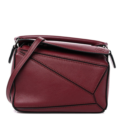 Loewe Calfskin Mini Puzzle Bag Wine 1 of 8