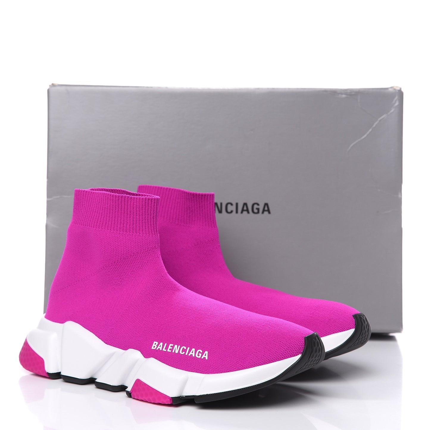 Neoprene Knit Womens Speed Sneakers 37 Fuchsia
