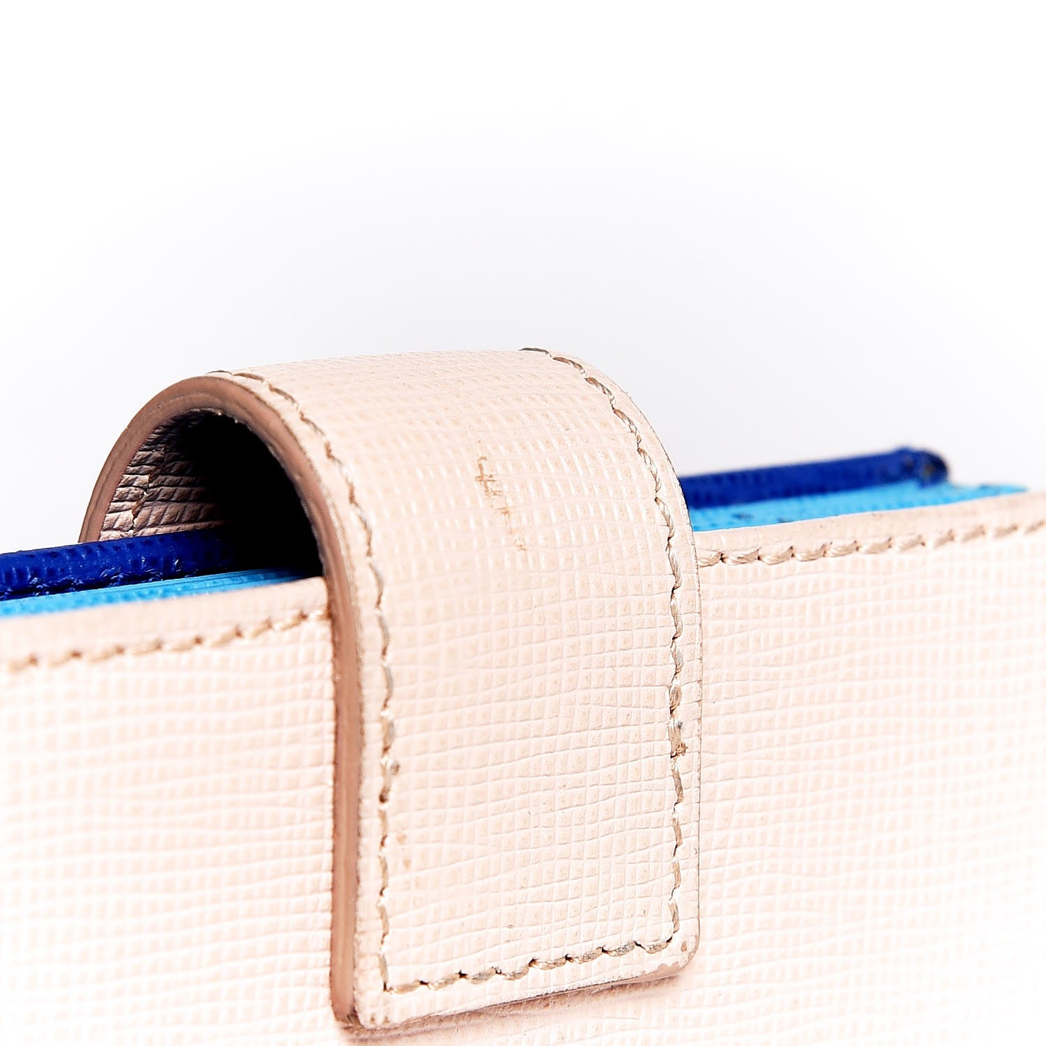 Fendi Vitello Elite Gusseted Card Holder Blue Neon Multicolor 9 of 11