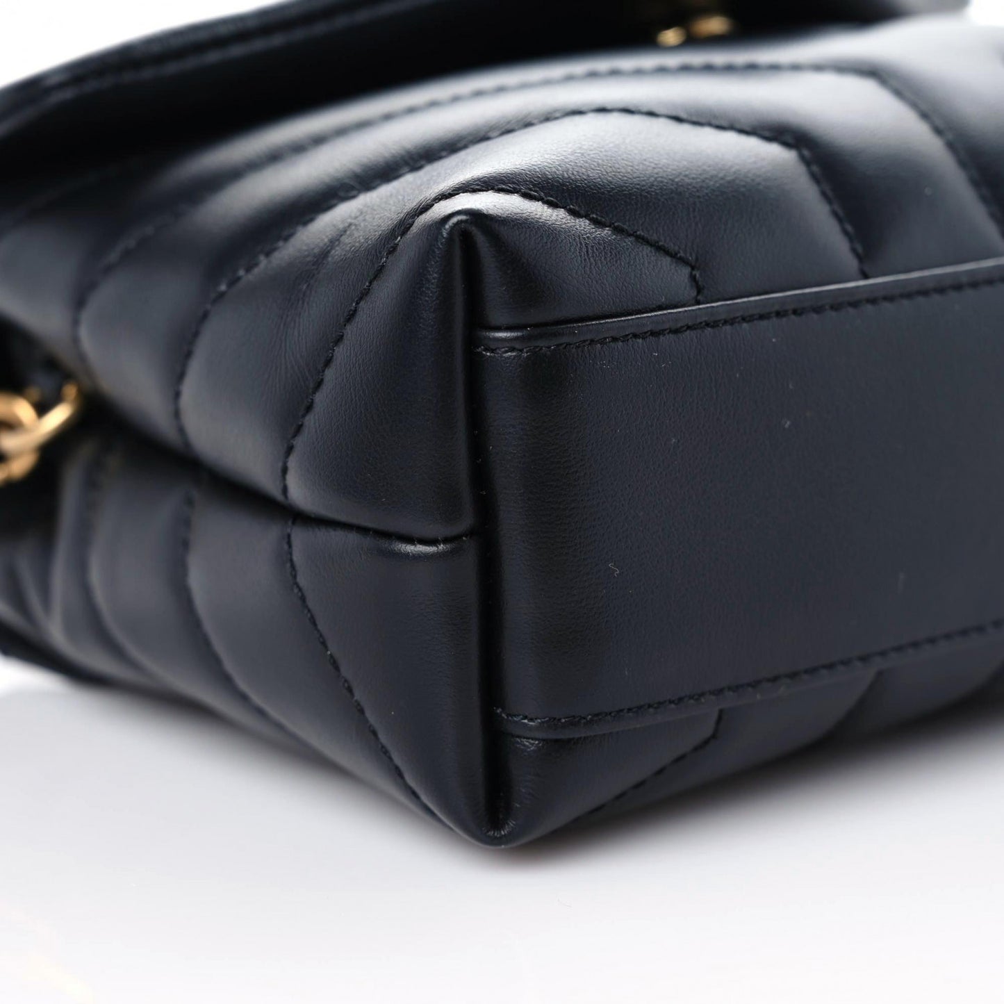 Calfskin Y Quilted Monogram Toy Loulou Crossbody Bag Black