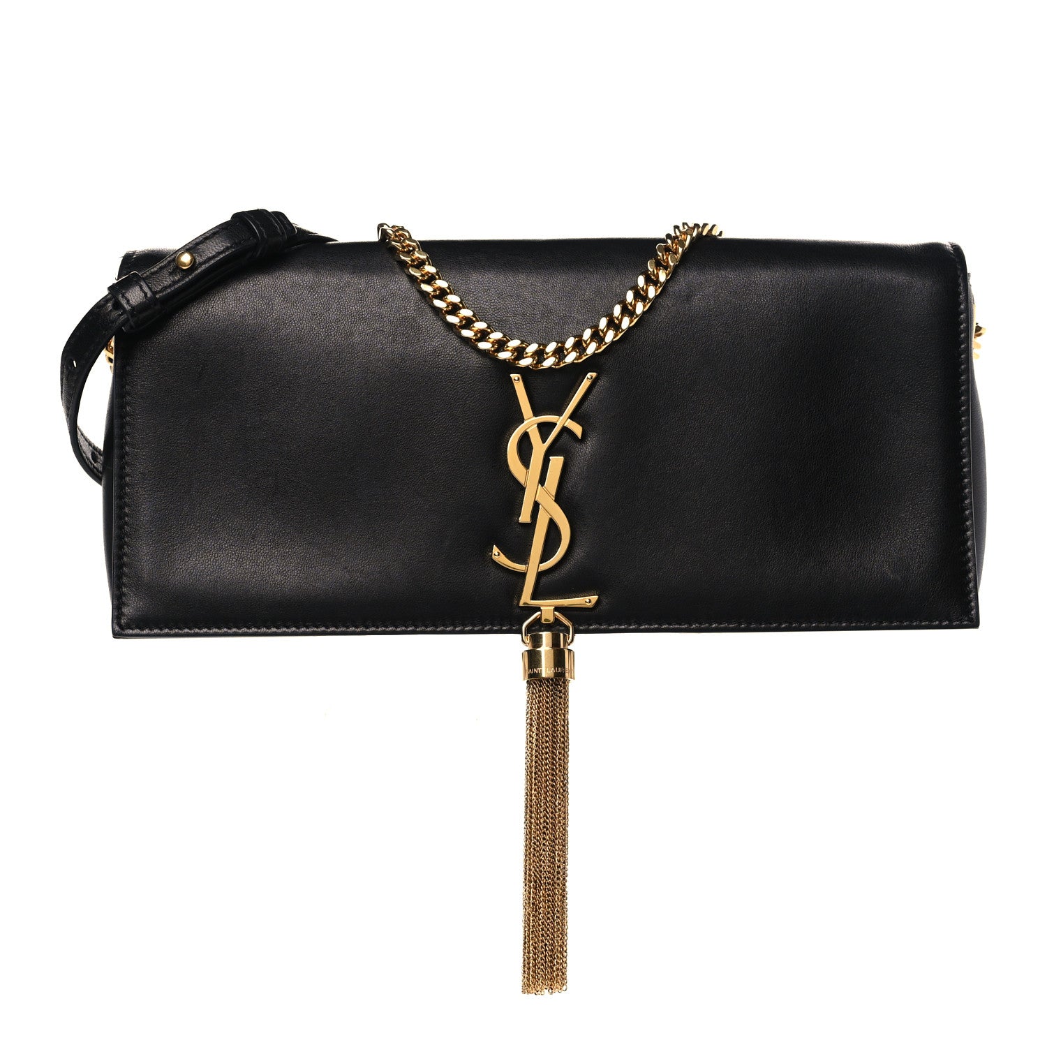 Saint Laurent Lambskin Monogram Tassel Kate 99 Black 1 of 10